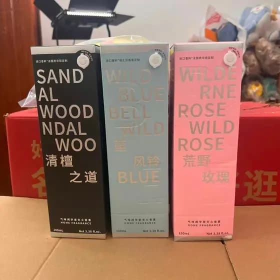 Criação famosa série cheiro Premium aromaterapia sem fogo rosa selvagem azul sinos de vento maneira de Qingshan