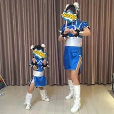 Halloween Street Fighter Chunli cos Cheongsam vestido adulto natal reunião anual dia 1 mostrar cos pai-filho traje crian