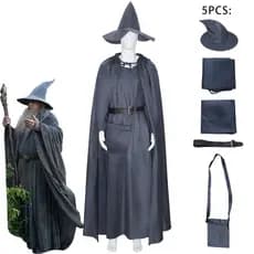 Gandalf Gandalf Anel King Hobbit fantasia cosplay capa de linho de algodão fino