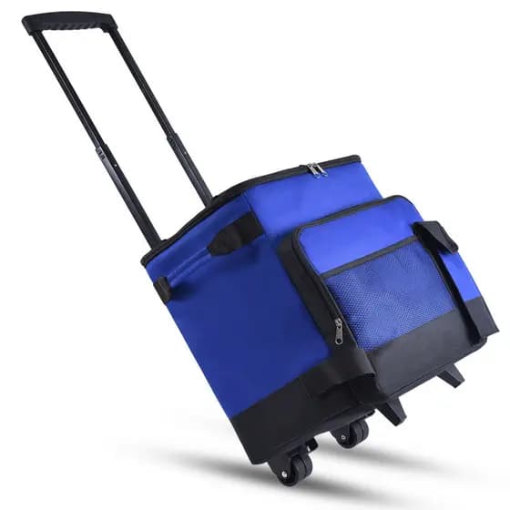 Caixa de isolamento para carrinho ao ar livre, com rodas, entrega de alimentos, portátil, geladeira, saco de gelo, saco