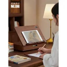 Cavalete de madeira maciça Desenho de mesa Conjunto completo de ferramentas Expositor Estante portátil Dobrável para cri