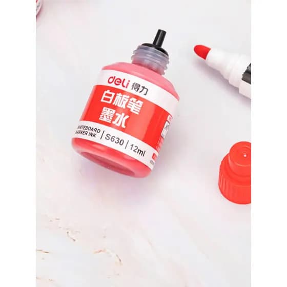 Deli Caneta para quadro branco Tinta dedicada Caneta para quadro branco Recarga Líquido Ecologicamente correto Preto Ver