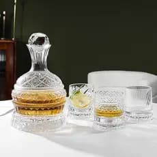 Vidro de cristal japonês Premium rotativo estrela diamante vinho tinto Decanter dispensador de vinho garrafa copo de vin