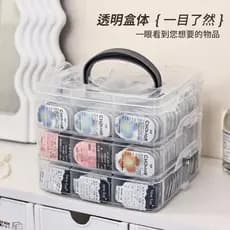 Japão importado beleza caixa de armazenamento de lentes de contato armazenamento Multi-camada compartimento transparente