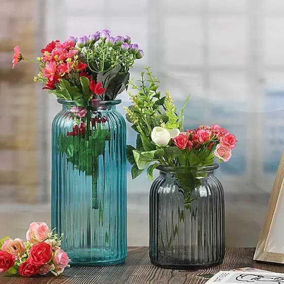 Enfeites de decoração para casa vaso de vidro criativo fortuna bambu transparente hidropônico grande vaso de flores padr