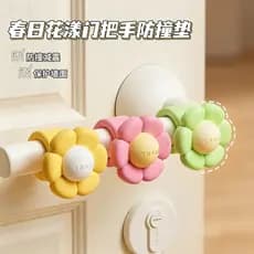 Primavera flor maçaneta da porta anti-colisão almofada casa decoração criativa anti-colisão mudo almofada anti-colisão a