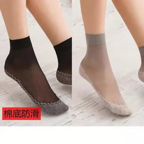 10/20 pares meias femininas fundo de algodão antiderrapante cor de carne anti-snagging meias de tubo médio verão fino fe