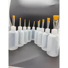 Escova cola ferramenta útil cola para fora pote garrafa transparente álcool garrafa escova Industrial resina garrafa col