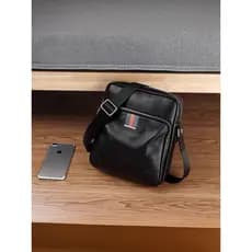 Novo estilo bolsa de ombro masculina de couro casual multifuncional Vertical casual bolsa mensageiro primeira camada de