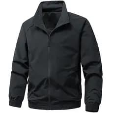Primavera outono jaqueta fina masculina jaqueta Casual negócios simples gola alta berinjela jaqueta trabalho esportes ro