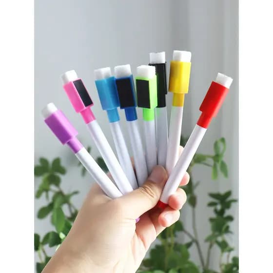 Caneta de quadro branco colorida magnética apagável quadro negro Graffiti caneta de escrita à base de água com borracha