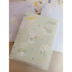 Desenhos animados A4 bonito 60 páginas livro de informações de grande capacidade 40 páginas pasta de inserção de papel d
