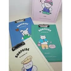 A4 Cartoon Writing Board Alunos do ensino fundamental Exame Placa de papel Clipe Pasta Papelaria Bonito Exame Placa de a