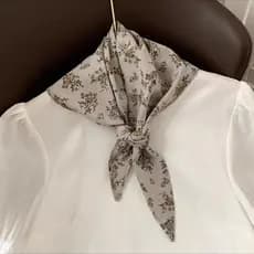 Estilo japonês primavera verão fresco feminino doce estilo Pastoral lenço de seda lenço de pescoço saia decoração All-Ma