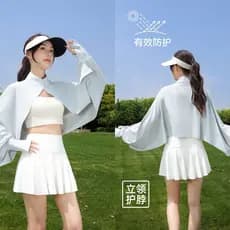 Protetor solar roupas femininas ao ar livre gelo seda Anti-ultravioleta protetor solar jaqueta guarda-sol roupas proteto