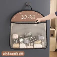 Roupa interior meias armazenamento dormitório organizar pendurado saco guarda-roupa pendurado saco de armazenamento roup