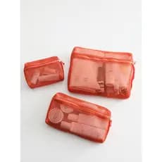 Bolsa cosmética de higiene pessoal para viagem, bolsa de armazenamento portátil para homens e mulheres, batom simples de