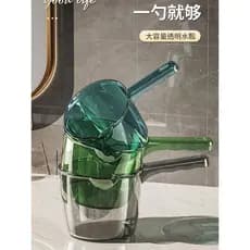 Concha de água estilo japonês cozinha doméstica espessada alça longa aprofundada grande colher de água de plástico de um