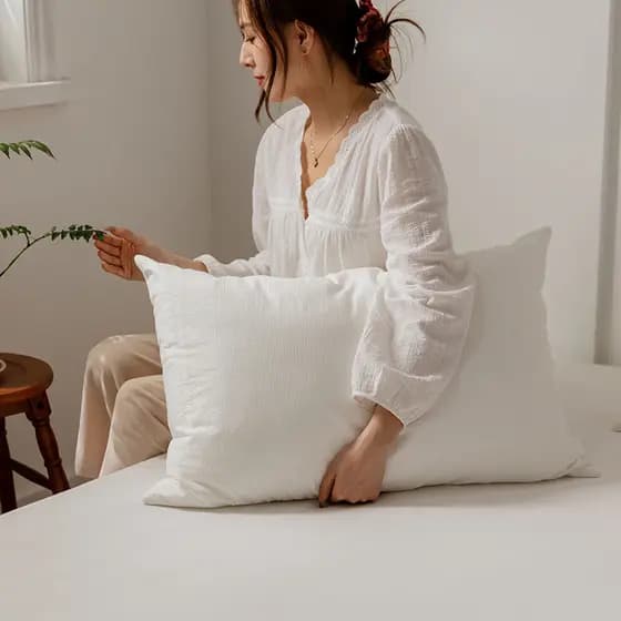 Algodão lavado algodão Jacquard livro travesseiro branco travesseiro de algodão puro adulto 48x74cm único travesseiro pa