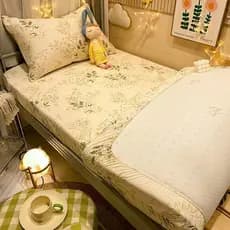 Dormitório de estudantes universitários dedicado lençol de cama de algodão puro de peça única pessoa 90x200 colchão capa