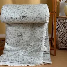 Primavera verão novo estilo algodão renda única colcha de verão verão colcha fresca colcha de ar condicionado doméstico