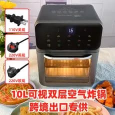 Exportar pequenos eletrodomésticos 110V Fritadeira de ar padrão americano 10L Forno elétrico de grande capacidade Fritad