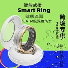 Anel inteligente transfronteiriço Smartring frequência cardíaca saudável homens mulheres tecnologia preta Bluetooth anel