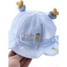 Chapéu de bebê estilo verão chapéu de sol do bebê estilo fino malha menino bebê pequeno mês chapéu de sol verão balde ch