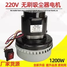 Aspirador de pó Industrial, motor sem escova, 220V, fio de cobre puro, motor de aspirador de pó, absorvedor de água, ven