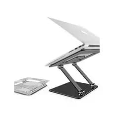 Suporte para laptop Suporte de resfriamento portátil dobrável Suporte de Metal Mesa de computador Liga de alumínio Supor