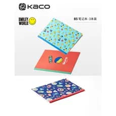 Caderno KACO SMILEYWORLD Co-Branded B5 Glue Binding Notebook Criativo Smiley Face Emoticon Pack Alunos do ensino médio E