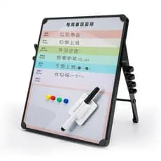 Plano semanal de mesa magnético apagável pequeno quadro branco quadro de escrita suporte tipo planejador pós-graduação e
