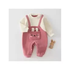 Macacão de bebê recém-nascido outono inverno passeio mantendo forro de lã quente Bottoming roupas de bebê macacão pijama