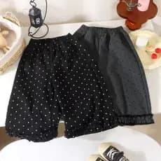 Primavera outono novo estilo meninas bolinhas calças de perna larga bebê solto calças casuais meninas moda calças retas