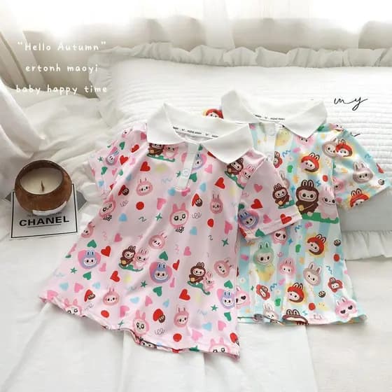 Comércio exterior crianças vestido de impressão completa vestido de princesa meninas bonito impressão completa novo esti