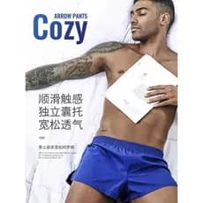 Cuecas boxer masculinas de algodão puro, cuecas boxer soltas com seta, Shorts de algodão fino, cabeça, tamanho grande, c