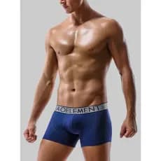 Roupa interior masculina malha respirável boxer briefs Modal juventude versão coreana esportes boxer briefs cintura médi