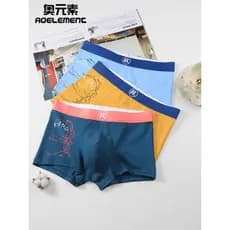 Roupa interior masculina puro algodão boxer shorts estilo fino juventude único na moda confortável respirável boxer shor