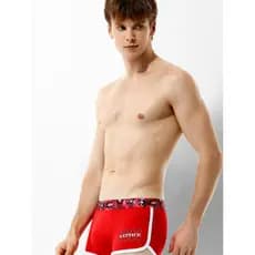 Roupa interior masculina verão fino algodão boxer Shorts esportes tendência sorte roupa interior