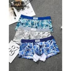 Roupa interior masculina de algodão puro boxer briefs juventude na moda único meninos confortável respirável boxer brief