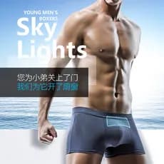 Elementos austríacos roupa interior masculina boxer de seda gelo Modal boxer verão respirável verão roupa interior fina
