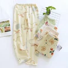 Puro algodão mulheres grávidas calças de pijama calças femininas outono inverno ar algodão acolchoado quente tamanho gra