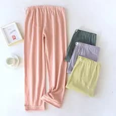 Puro algodão mulheres grávidas calças de pijama de malha algodão primavera outono gravidez frente barriga elevador calça