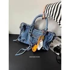 Bolsa Tote jeans para motocicleta, bolsa feminina, bolsa mensageiro para axilas, bolsa pequena de ombro Fema