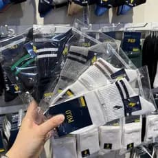 POLO meias masculinas 3911 meias de algodão puro 2026 primavera verão meias desossadas lazer esportes meias de tubo médi