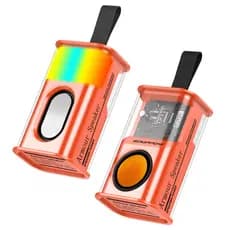 Tik Tok influenciador transparente Mecha pequeno canhão de aço áudio Bluetooth alto-falante TWS portátil pequeno alto-fa