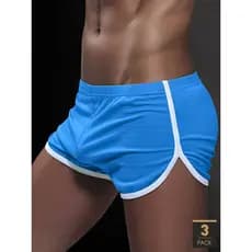 3 peças roupa interior masculina de algodão puro Boxer solto seta calças verão estilo fino juventude respirável calças d