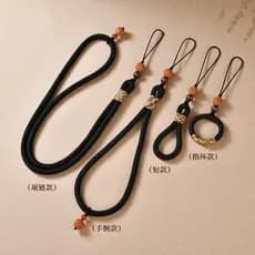 Corda pendente para celular tecida à mão, pingente curto, cordão para celular, corda de pulso, pingente Bodhi, pequeno,