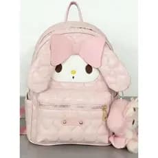 Mochila rosa de alto valor feminina 2026 novo estilo Bowknot grande capacidade estudante All-match bolsa de viagem femin