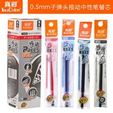Zhicai 1588 Press Gel Recarga 0.5mm Bala A47 Estudante Imprensa Tipo Caneta tinteiro K35 Recarga 20 Pcs